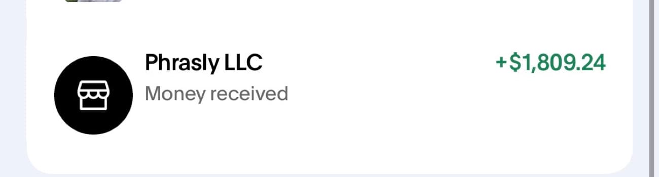 UGC payout from Phrasly, money received